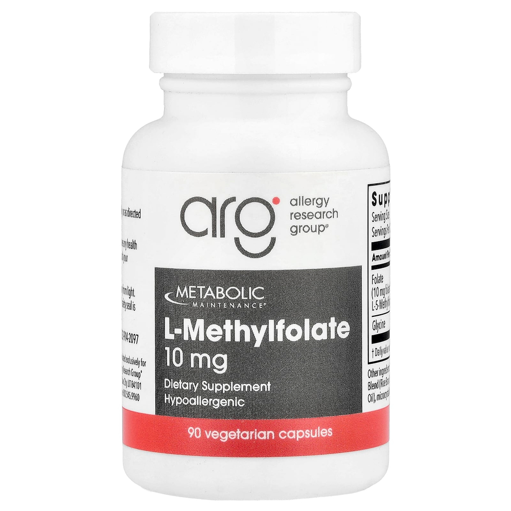 Metabolic Maintenance, L-метилфолат, 10 мг, 90 вегетарианских капсул