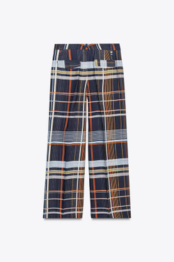 ZARA БРЮКИ В КЛЕТКУ — ZW COLLECTION, РАЗНОЦВЕТНЫЙ