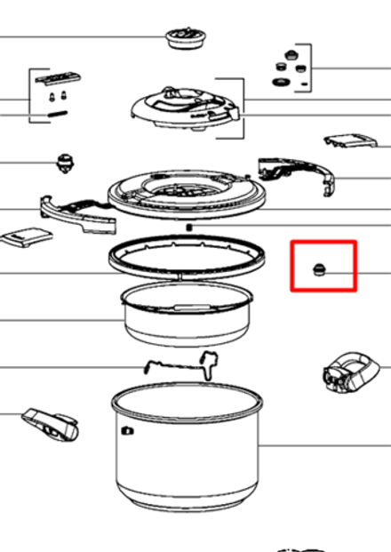 Клапан  предохранительный для скороварки Tefal (Тефаль) БОЛЕЕ НЕ ПОСТАВЛЯЕТСЯ - СНЯТ С ПРОИЗВОДСТВА