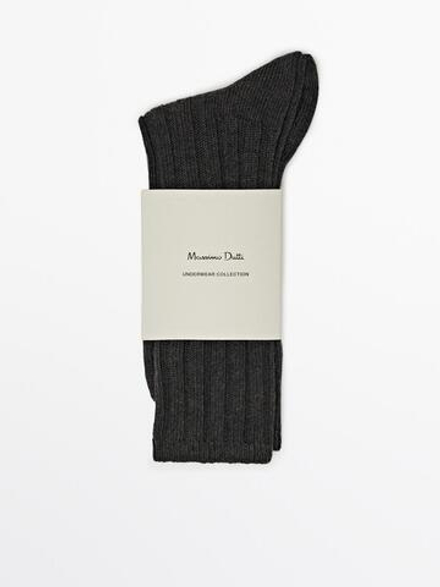 Massimo Dutti Носки из смесового хлопка, маренго