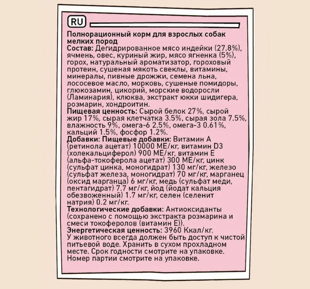 Сухой корм для собак ZILLII (Зилли) Dog Adult Small Breed 0,8кг индейка и ягненок сухой для собак мелких пород