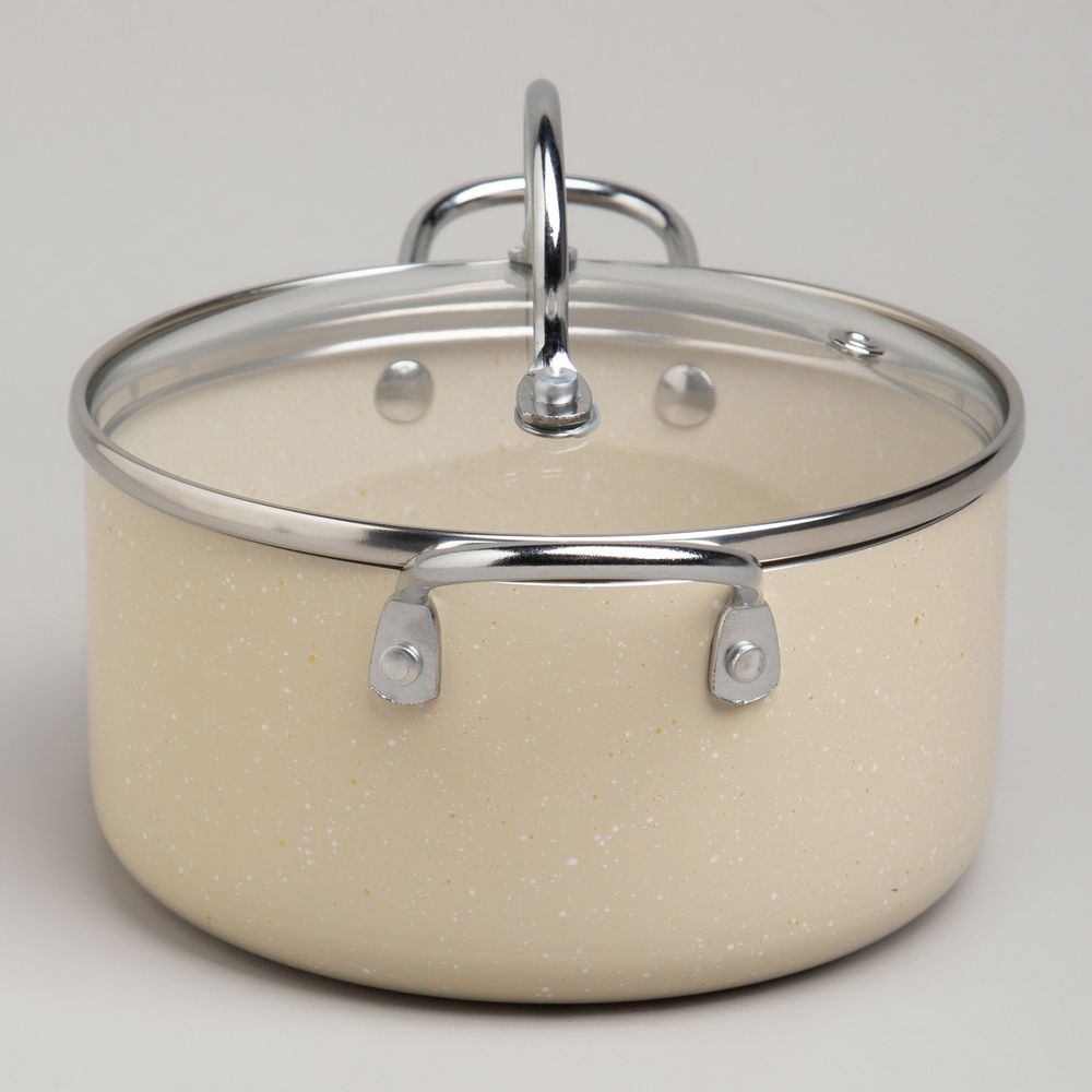 КАСТРЮЛЯ AGNESS С АНТИП. ПОКР. И СТЕКЛ. КРЫШКОЙ 1350 МЛ, 16*8 СМ