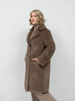 шуба искусственная женская зимняя двухсторонняя длинная