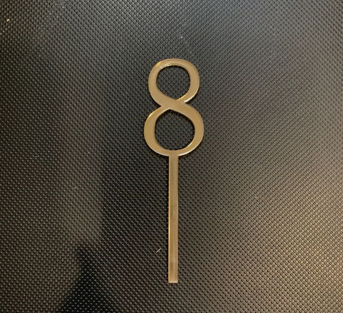 Топпер / Цифра мини "8" / акрил зеркальный золото