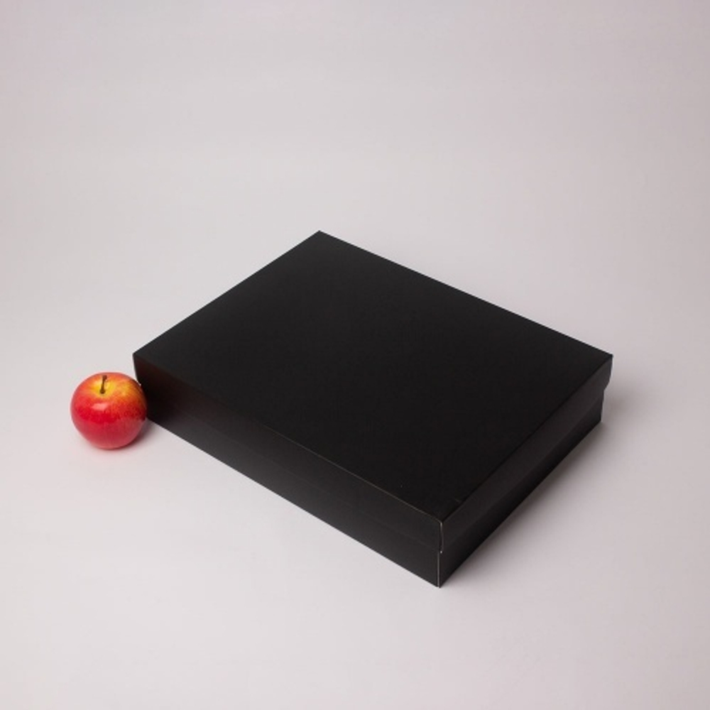 Коробка крышка-дно 40x9x30, черный, картон