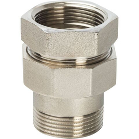 Американка никелированная внутренняя / наружная резьба под плоское уплотнение Stout 1/2*