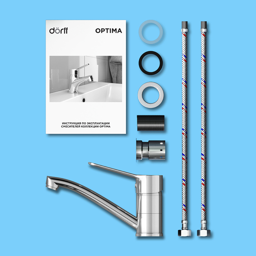 Смеситель для раковины Dorff Optima D2021001 Хром