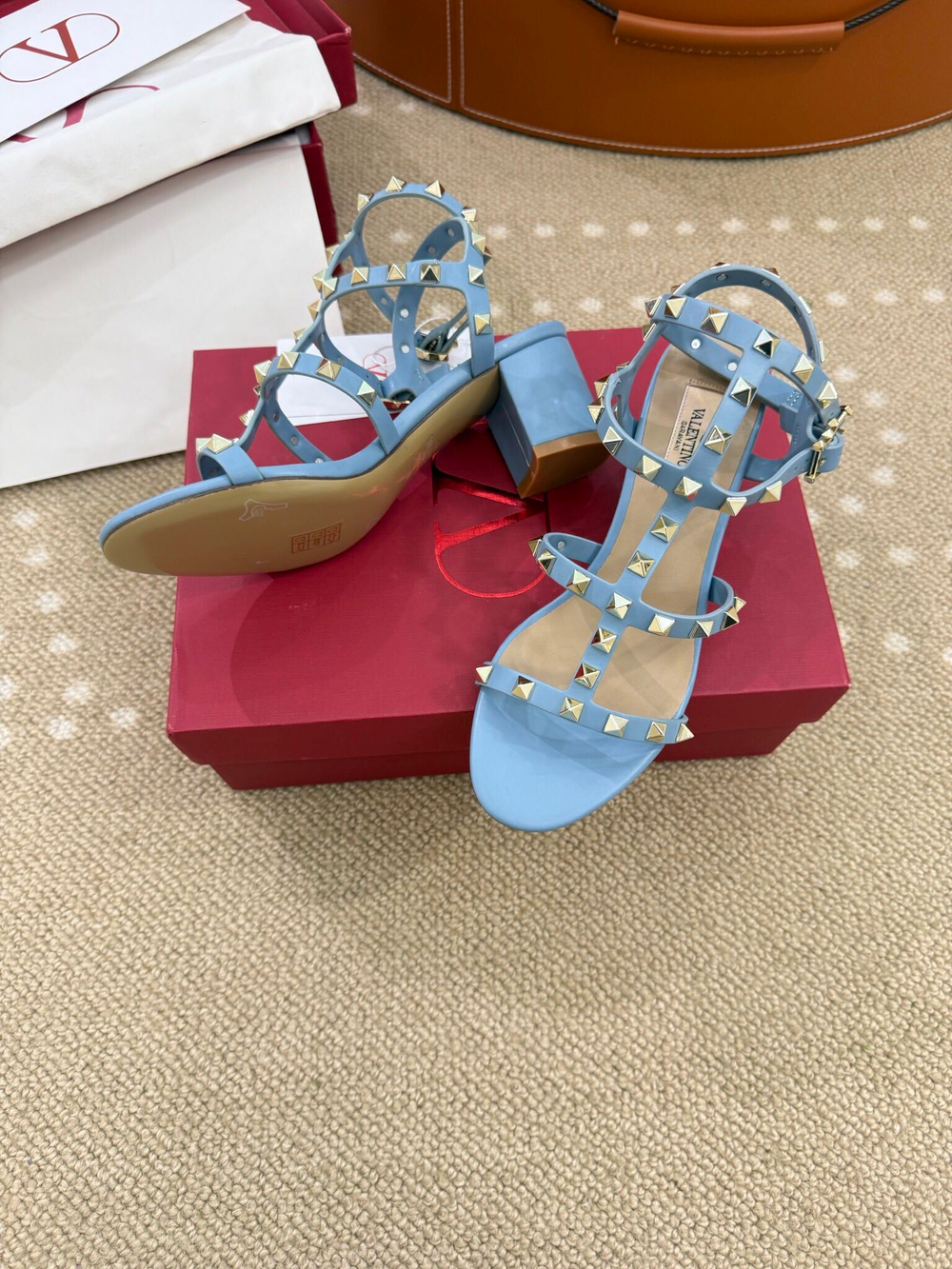 Valentino Rockstud Sandal 6 cm
