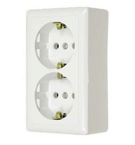 Розетка ХИТ двойная с заземлением