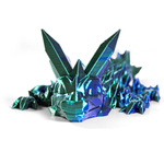 Кристальный дракон, малыш, сине-зеленый
