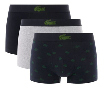 Мужские спортивные боксеры Lacoste Crocodile Print Trunks 3P - multicolor