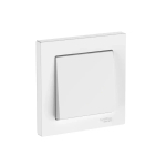 ATLASDESIGN 1-клавишный ВЫКЛЮЧАТЕЛЬ, сх.1, 10АХ, в сборе, быстрозажим. клем., БЕЛЫЙ