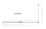 Душевой уголок Dice VSR-4D1015CLB, 1500*1000, черный, стекло прозрачное, , шт