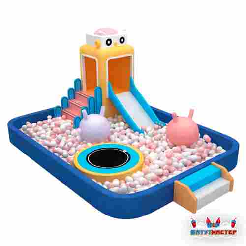 Сухой бассейн с горкой «Счастливое детство», 5×4×0,6 м