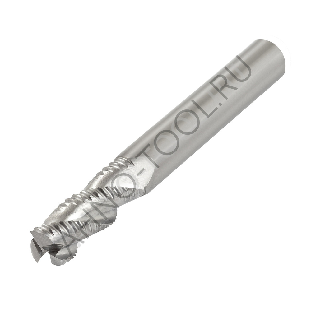 Фреза твердосплавная обдирочная 10мм (L=75, l=25, хв=10) Z3 30° по алюминию и цвет.металлам BRAL-3W-