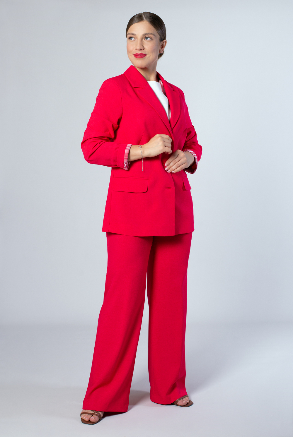 Жакет женский 3998зп, красный #38К043998зп