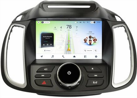 Магнитола для Ford Kuga 2 2012-2019 (без SYNC, рамка с кнопками тип 1) - Teyes CC4L монитор 9" IPS на Android 14, Snapdragon 662, CarPlay, 4G SIM-слот