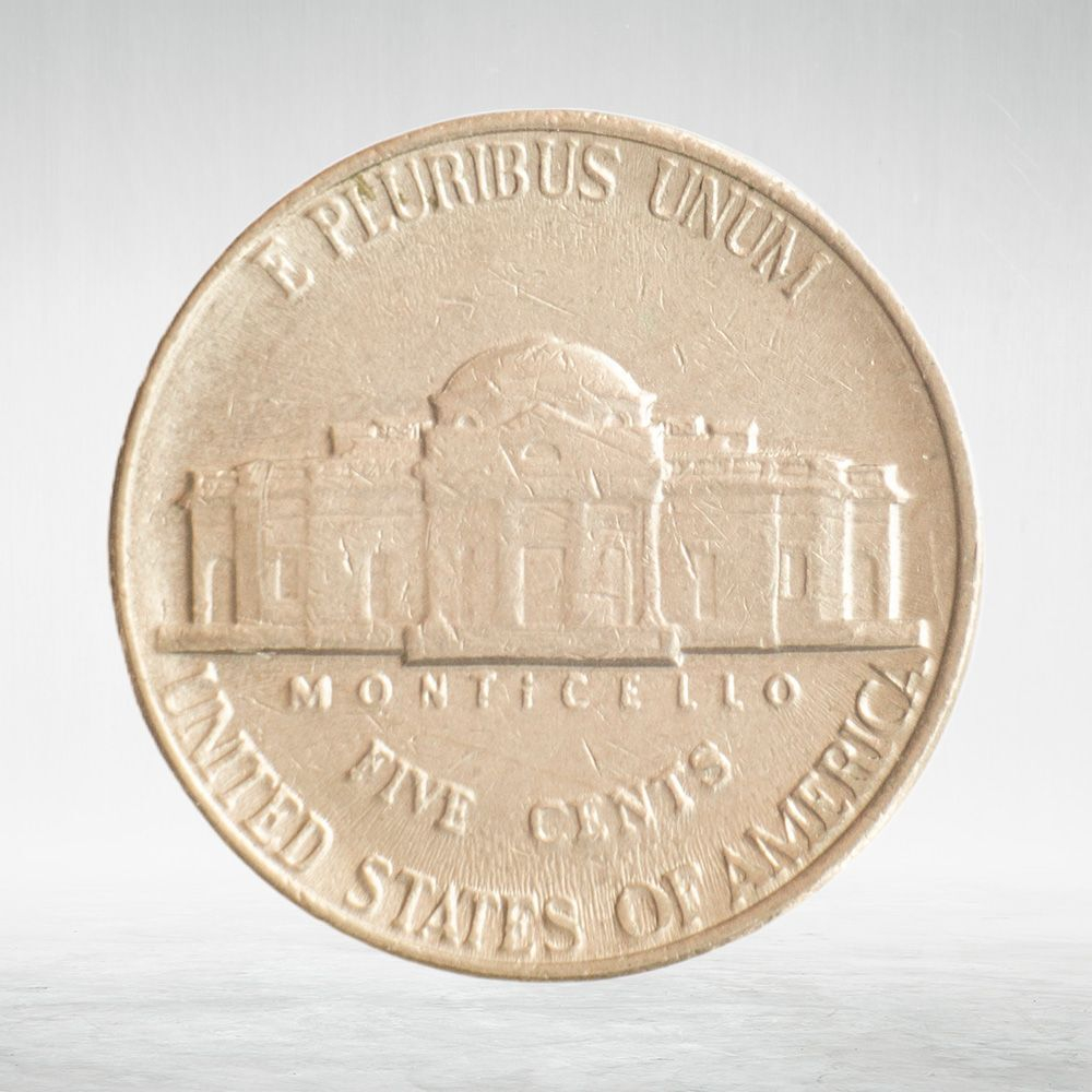 USA, 5 Cents, 1989 - Jefferson Nickel (First Portrait) (P), VF