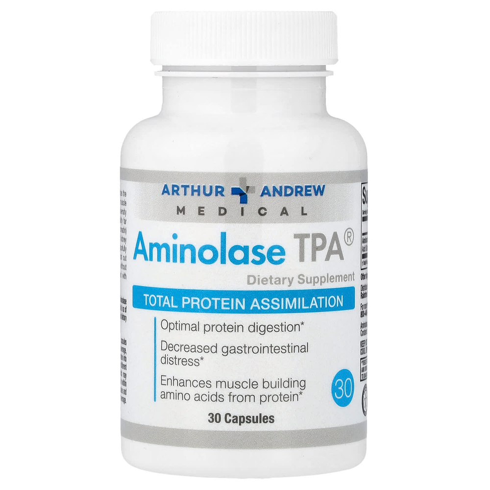 Arthur Andrew Medical, аминолаза TPA®, 30 капсул (250 мг в 1 капсуле)