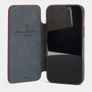 Чехол Benoit для iPhone 12 Mini из натуральной кожи теленка, цвета малины