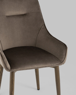 Стул Диана велюр коричневый