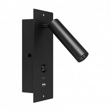 Светильник настенный LED 3W 3000К 046880 черный SP-BED-CHARGE-BUILT-S80x230-3W Warm3000 (BK, 20 deg, 230V, USB-A, USB-C) Arlight