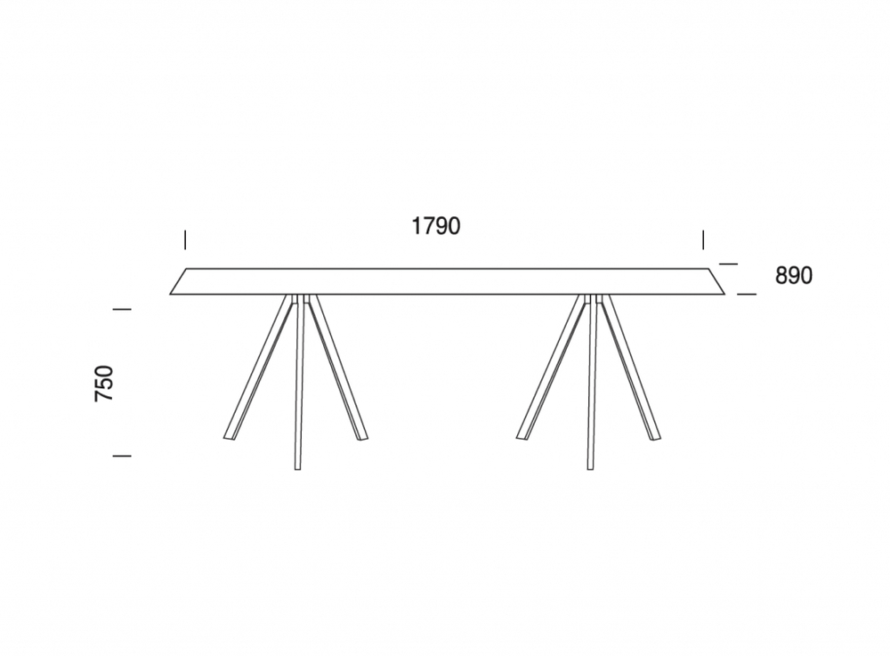 Стол ламинированный Papatya Tower, черный