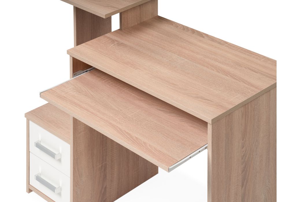 Компьютерный стол Джаз-24 99,6х49,4х86,4 левый дуб сонома
