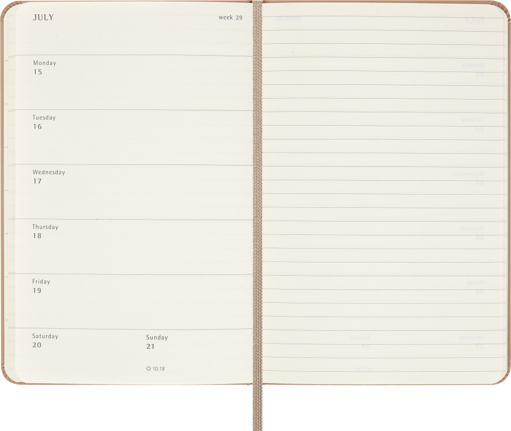 Еженедельник Moleskine Classic WKNT Pocket 90x140мм 12мес 144стр песочный (DHP2612WN2Y24)