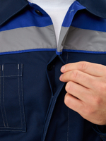 Костюм Лигор-1 Премиум СОП К. (тк.Смесовая,240) брюки, т.синий/васильковый