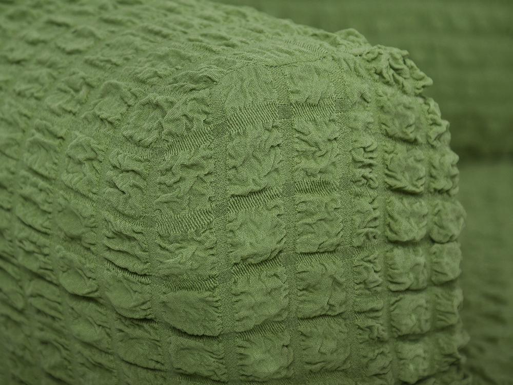 Комплект чехлов на диван и 2 кресла без оборки, цвет Зеленый светлый