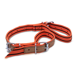 Путы для КРС регулируемые усиленные VitaVet PRO, с кожаной вставкой, цвет оранжево-чёрный