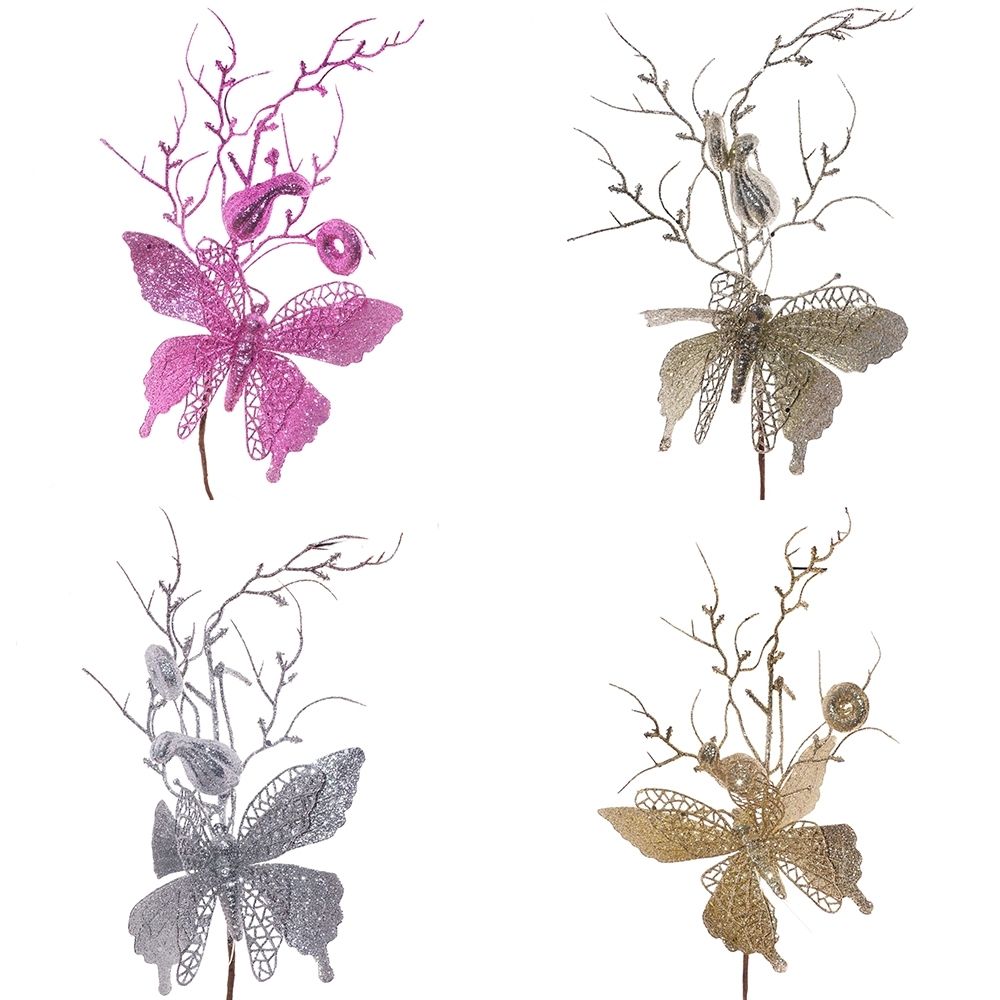 GAEM Изделие декоративное "Бабочка", L15 W7 H40 см, 4в.