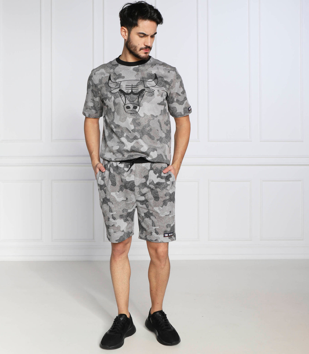 шорты boss x nba slam_camo BOSS ORANGE - серый(50477471)