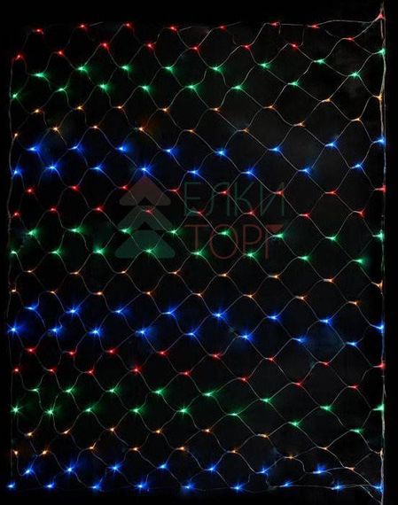 Светодиодная сетка с контроллером 2*2 м., 256 разноцветных LED ламп, прозрачный ПВХ, LTC (NTL256C-10-2M)