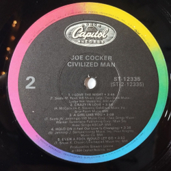 Винтажная виниловая пластинка LP Joe Cocker Civilized Man (USA 1984) I Love The Night