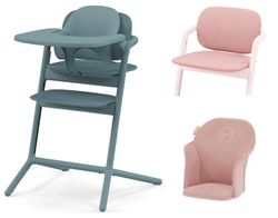 Стульчик для кормления Cybex Lemo 4 в 1 с мягкими чехлами Comfort Inlay Stone Blue/Pearl Pink