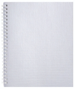 Тетрадь А5 96л. на гребне, клетка "METALLIC Белая" (Хатбер)