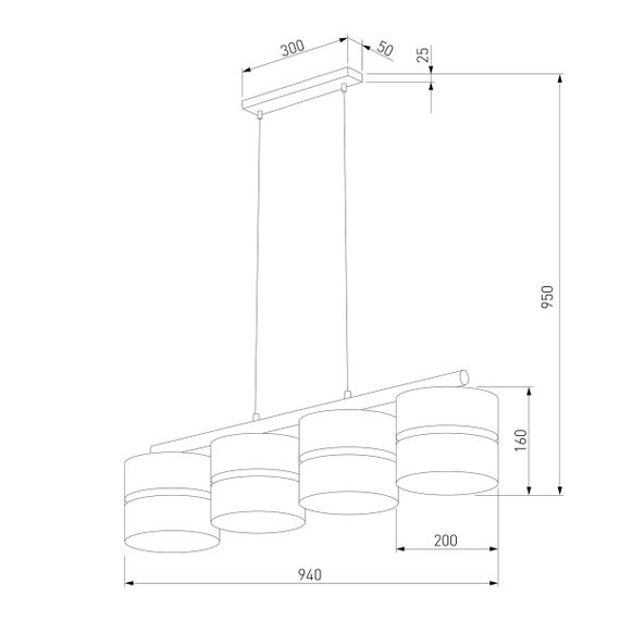 Подвесная люстра TK Lighting 6576 Linobianco