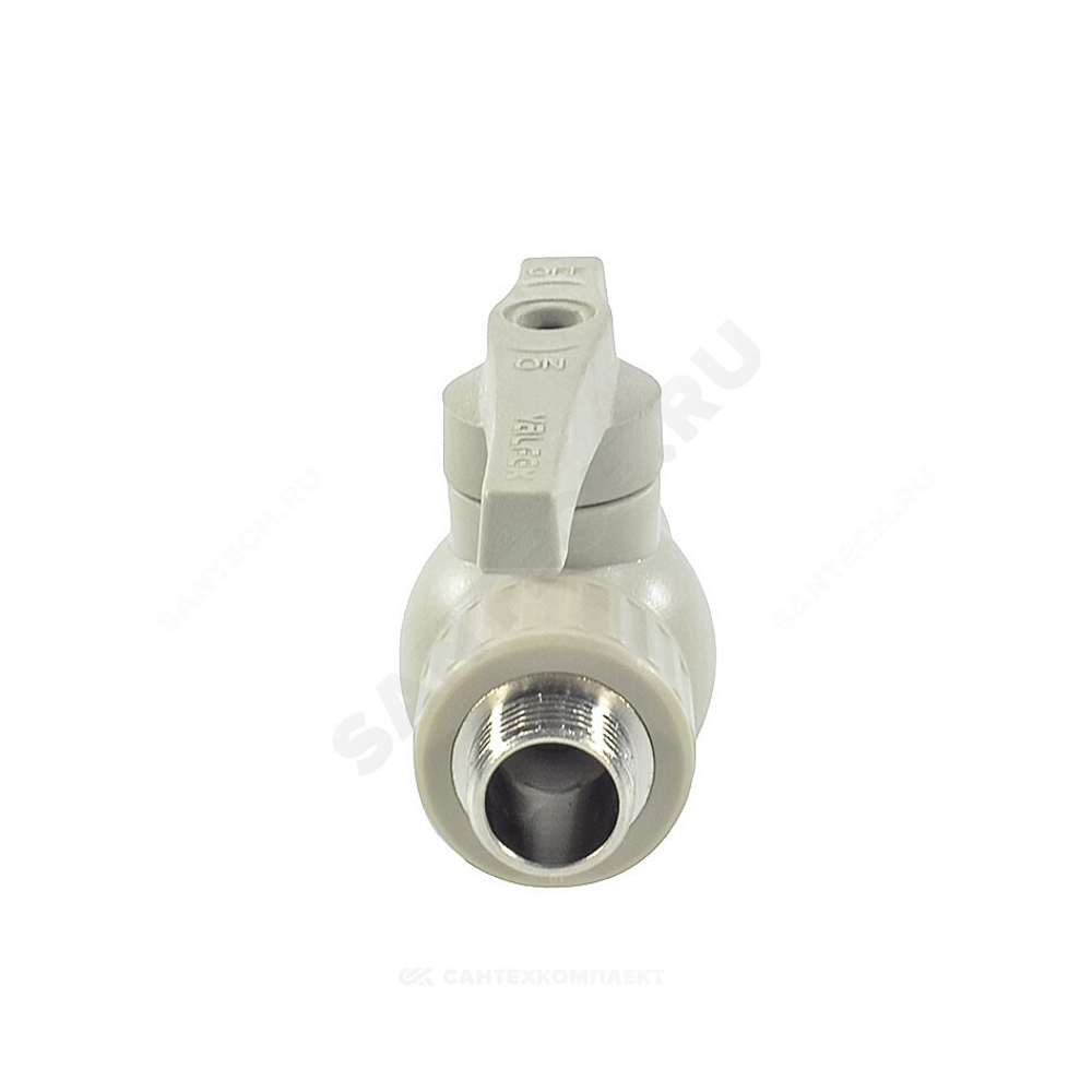 Кран шаровой PP-R серый Дн 25х3/4" НР VALFEX 10144225Г