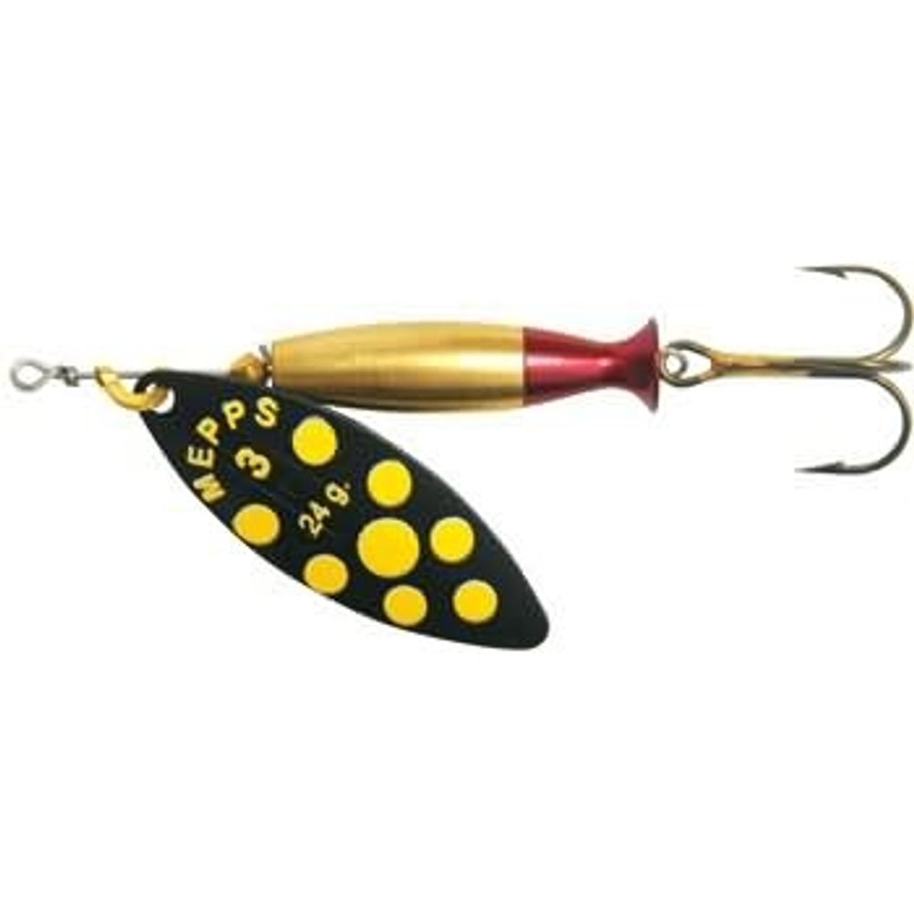 Блесна вращающаяся Mepps AGLIA LONG HEAVY, 3, Black/Yellow