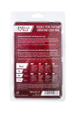 Красная насадка на пенис для двойного проникновения - 19 см. (Цвет: красный)