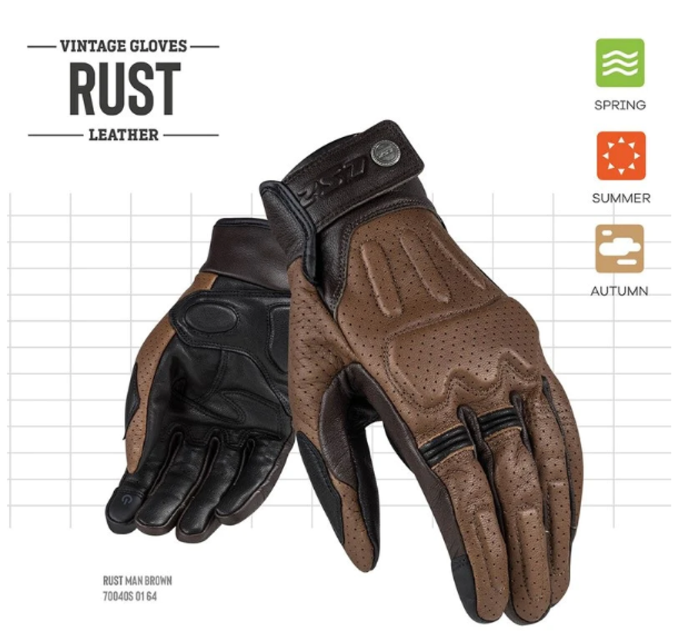 Мотоперчатки LS2 RUST MAN GLOVES коричневые