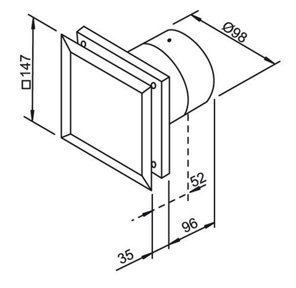 Накладной вентилятор Helios MiniVent M1/100 P (датчик движения)