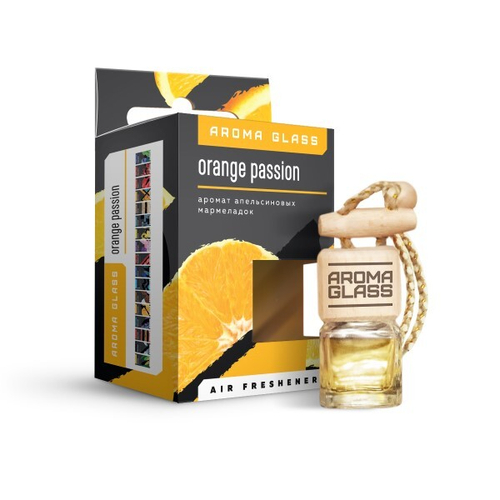 Ароматизатор подвесной  Aroma Glass  Orange Passion (аромат апельсиновых мармеладок) (FOUETTE)