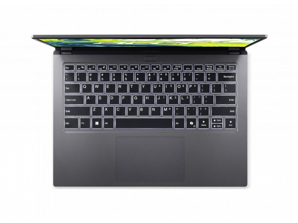 Ноутбук Acer Aspire Go AG14-71M-59G4 IPS, 1920x1200, Intel Core Ultra 5 125H, 14-ядерный, 16ГБ DDR5, 512ГБ SSD, Intel UHD Graphics, DOS, серебристый, NX.JFWCD.002