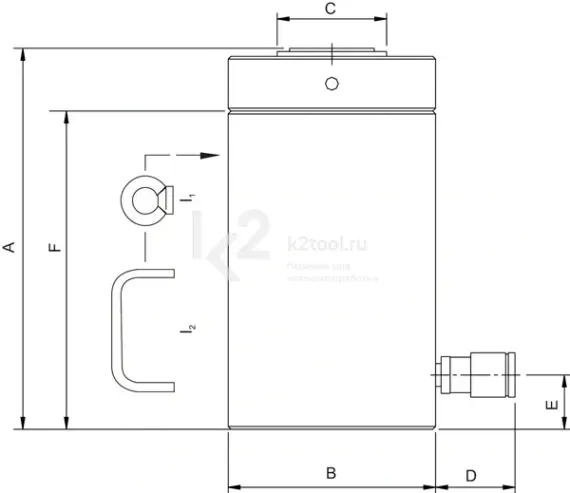 Домкрат Holmatro HJ 150 G 15 SN с блокировочной гайкой и гравитационным возвратом