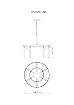 Люстра подвесная Moderli V10371-10P Avista