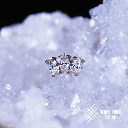 3K Marquise IG Crystal PVD Yellow