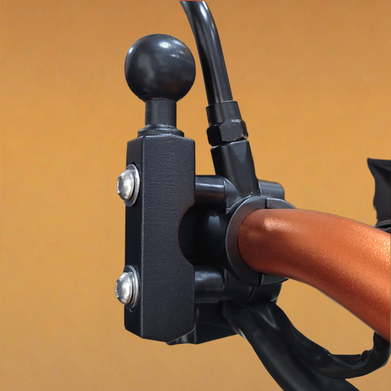 Держатель боковой на руль или бачок типоразмер B шар 1 дюйм алюминий